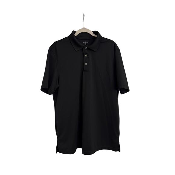 Van Heusen Classic Fit Black Preppy Dri Fit Athletic Polo Shirt Size Men's Large - Picture 2 of 6